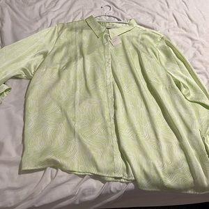 Satin button down